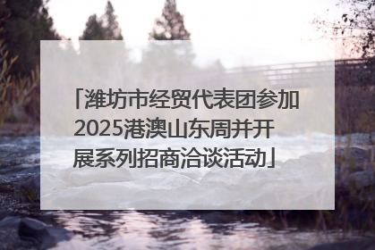 潍坊市经贸代表团参加2025港澳山东周并开展系列招商洽谈活动