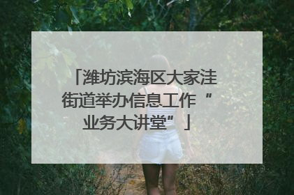 潍坊滨海区大家洼街道举办信息工作“业务大讲堂”