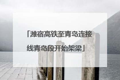 潍宿高铁至青岛连接线青岛段开始架梁