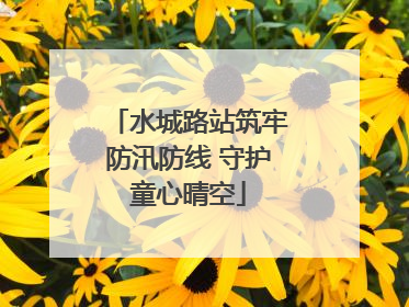 水城路站筑牢防汛防线 守护童心晴空