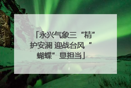永兴气象三“精”护安澜 迎战台风“蝴蝶”显担当