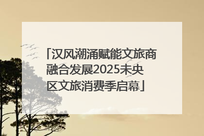 汉风潮涌赋能文旅商融合发展2025未央区文旅消费季启幕