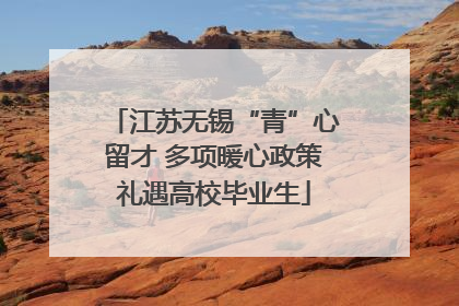 江苏无锡“青”心留才 多项暖心政策礼遇高校毕业生