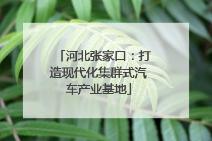 河北张家口：打造现代化集群式汽车产业基地