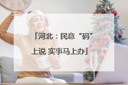 河北：民意“码”上说 实事马上办