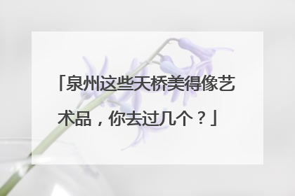 泉州这些天桥美得像艺术品，你去过几个？