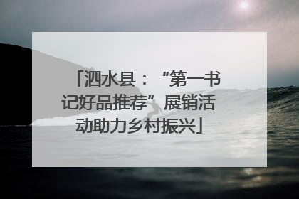 泗水县：“第一书记好品推荐”展销活动助力乡村振兴
