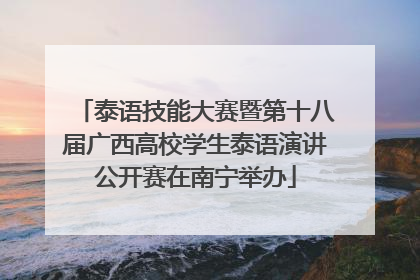 泰语技能大赛暨第十八届广西高校学生泰语演讲公开赛在南宁举办