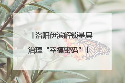 洛阳伊滨解锁基层治理“幸福密码”