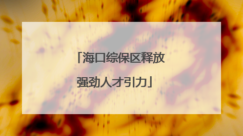 海口综保区释放强劲人才引力
