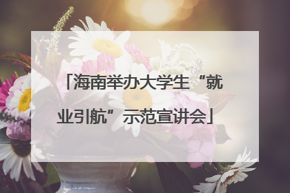 海南举办大学生“就业引航”示范宣讲会
