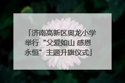 济南高新区奥龙小学举行“父爱如山 感恩永恒”主题升旗仪式