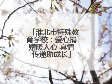 淮北市特殊教育学校：爱心捐赠暖人心 真情传递助成长
