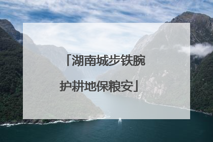 湖南城步铁腕护耕地保粮安