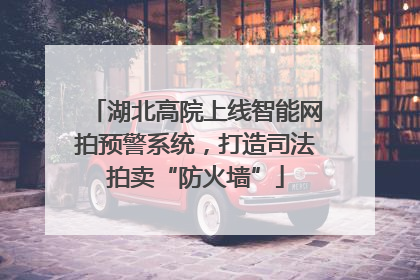 湖北高院上线智能网拍预警系统，打造司法拍卖“防火墙”