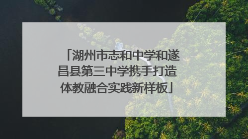 湖州市志和中学和遂昌县第三中学携手打造体教融合实践新样板
