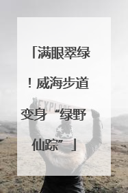 满眼翠绿！威海步道变身“绿野仙踪”
