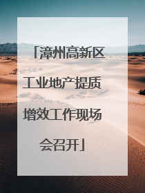 漳州高新区工业地产提质增效工作现场会召开