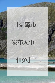 菏泽市发布人事任免