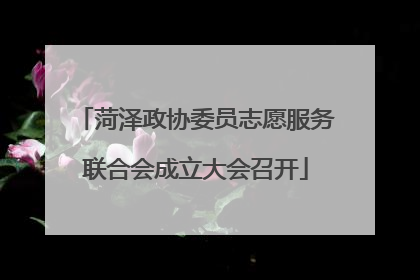 菏泽政协委员志愿服务联合会成立大会召开