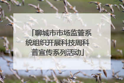 聊城市市场监管系统组织开展科技周科普宣传系列活动