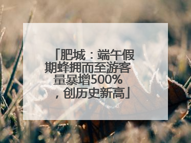 肥城：端午假期蜂拥而至游客量暴增500%，创历史新高