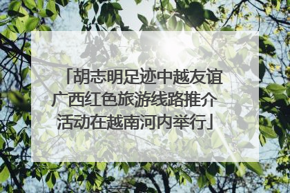 胡志明足迹中越友谊广西红色旅游线路推介活动在越南河内举行