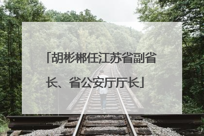 胡彬郴任江苏省副省长、省公安厅厅长