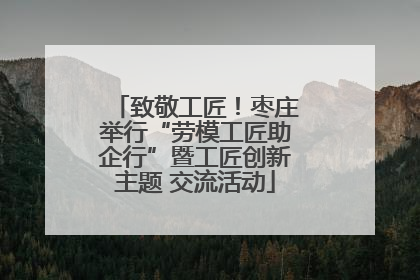 致敬工匠！枣庄举行“劳模工匠助企行”暨工匠创新主题 交流活动