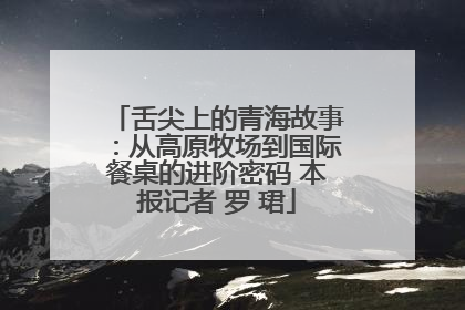 舌尖上的青海故事：从高原牧场到国际餐桌的进阶密码 本报记者 罗 珺