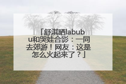 舒淇晒labubu和哭娃合影：一同去郊游！网友：这是怎么火起来了？