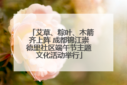艾草、粽叶、木箭齐上阵 成都锦江崇德里社区端午节主题文化活动举行