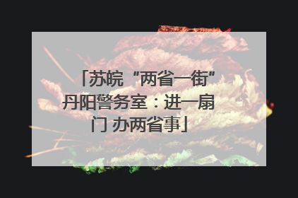 苏皖“两省一街”丹阳警务室：进一扇门 办两省事