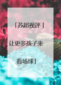 苏超视评︱让更多孩子来看场球