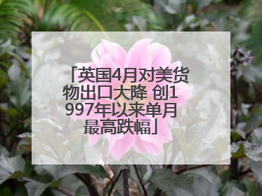 英国4月对美货物出口大降 创1997年以来单月最高跌幅