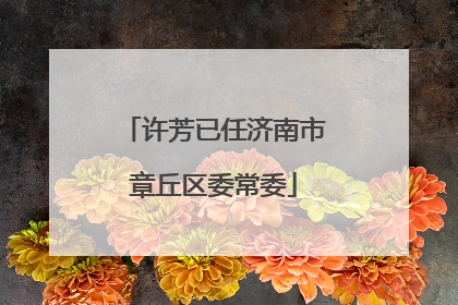 许芳已任济南市章丘区委常委