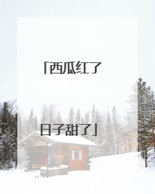 西瓜红了 日子甜了
