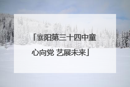 襄阳第三十四中童心向党 艺展未来