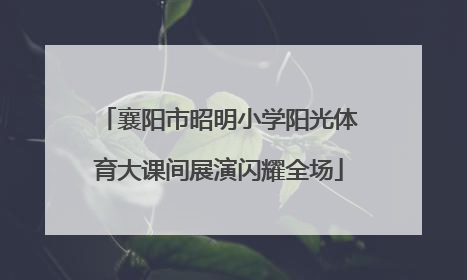 襄阳市昭明小学阳光体育大课间展演闪耀全场