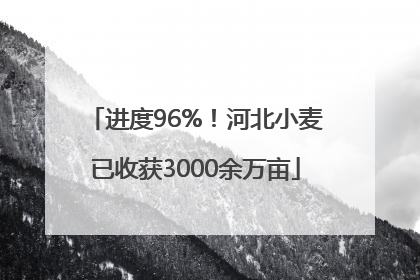 进度96%！河北小麦已收获3000余万亩