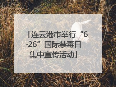 连云港市举行“6·26”国际禁毒日集中宣传活动