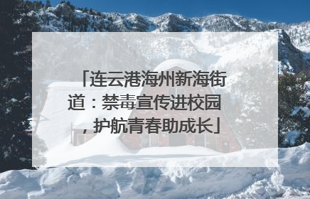 连云港海州新海街道：禁毒宣传进校园，护航青春助成长