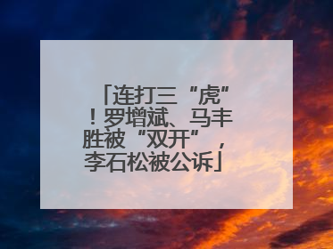 连打三“虎”！罗增斌、马丰胜被“双开”，李石松被公诉
