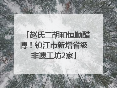 赵氏二胡和恒顺醋博！镇江市新增省级非遗工坊2家