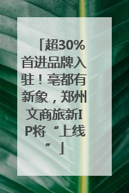 超30%首进品牌入驻！亳都有新象，郑州文商旅新IP将“上线”