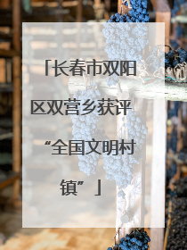长春市双阳区双营乡获评“全国文明村镇”
