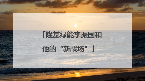 隆基绿能李振国和他的“新战场”