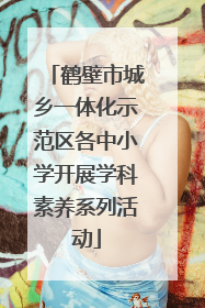 鹤壁市城乡一体化示范区各中小学开展学科素养系列活动