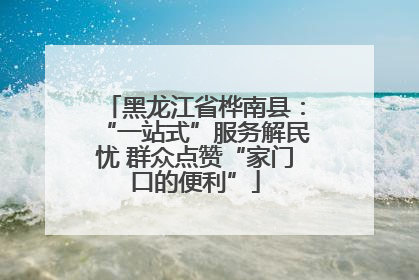 黑龙江省桦南县：“一站式”服务解民忧 群众点赞“家门口的便利”