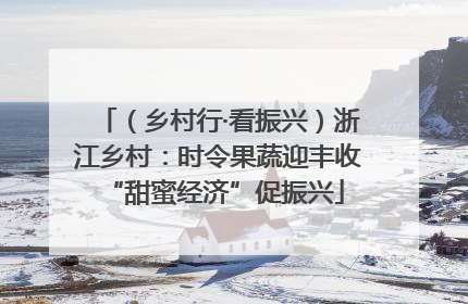 （乡村行·看振兴）浙江乡村：时令果蔬迎丰收 “甜蜜经济”促振兴